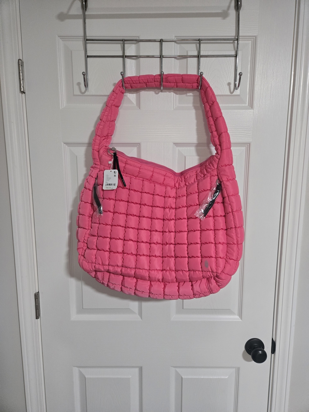 New! FP Movement Free People Quilted Carryall Tote Pink Bubblegum NWT Bag